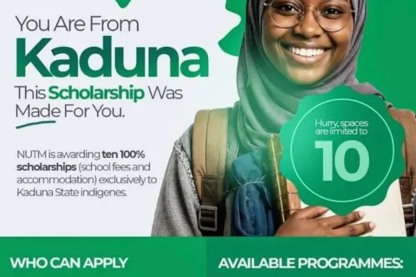 2026 application for Nigerian University of Technology and Management (NUTM) Kaduna Indigene Scholarship Award