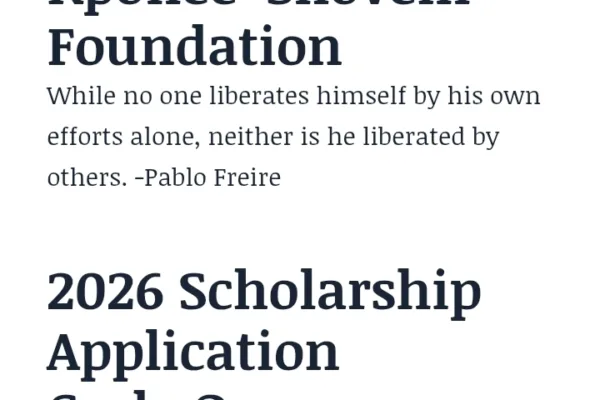 Apply for Kponee Shovein Foundation