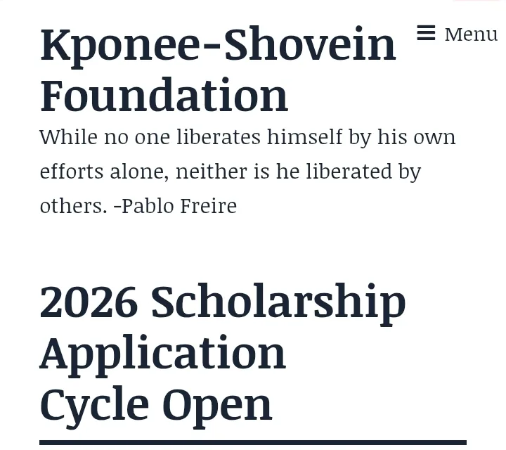 Apply for Kponee Shovein Foundation