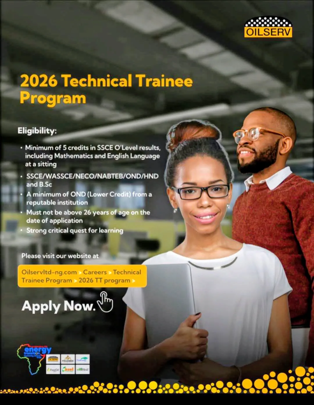 Apply for Oilserv Limited Technical Trainee Programme