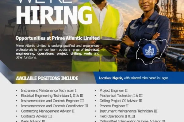 Apply for the Prime Atlantic Limited ongoing massive recruitment with multiple positions available.