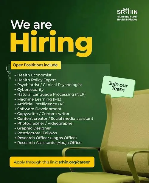 Application for SRHIN Recruitment 2026 is open with multiple job opportunities available – See how to apply.
