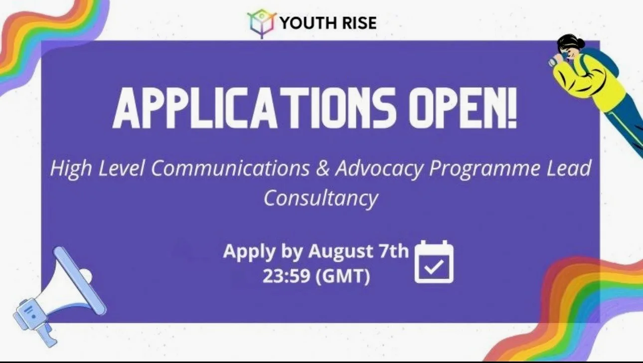 Apply for Youth RISE High-Level Communications & Advocacy Programme Lead Consultant 2026.
