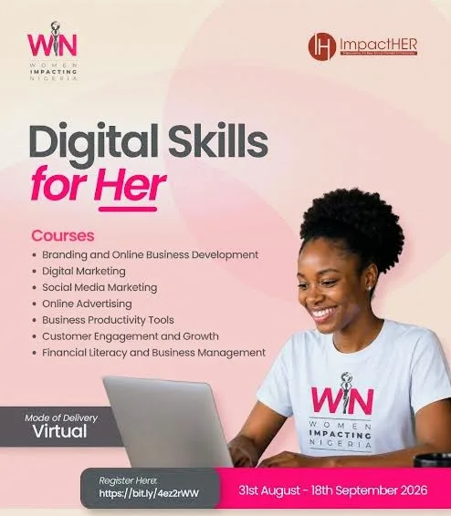 Apply for Digital Skills for Her Training Programme 2026