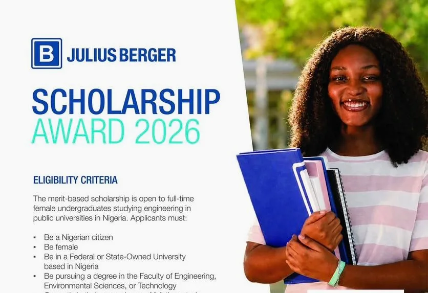 Apply for Julius Berger Scholarship Award 2026