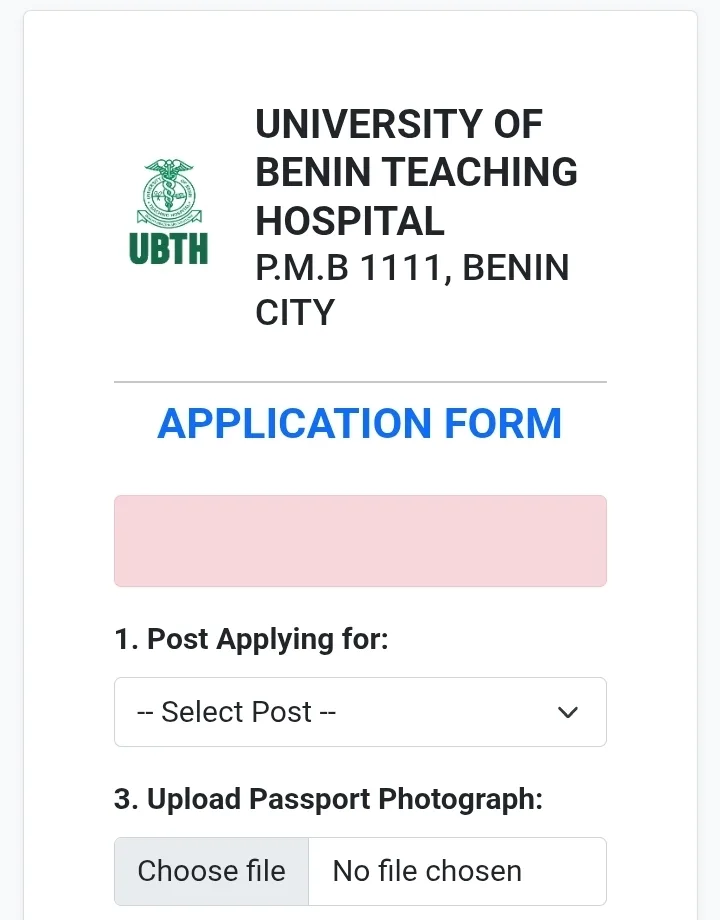 UBTH Internship Programme